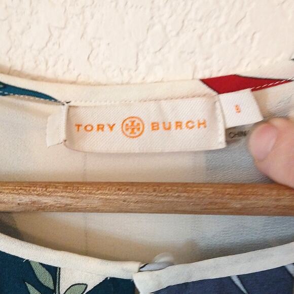 Tory Burch Anatolie Utopia floral dress Pleated Front Size 8 Silk - Picture 7 of 8